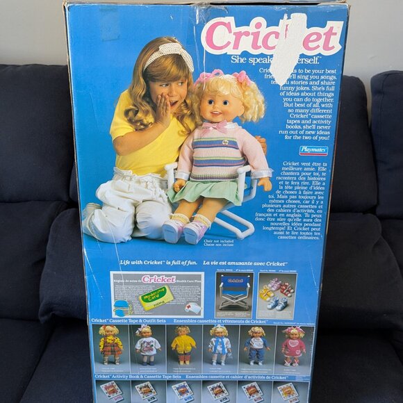 Vintage 1986 Playmates Cricket Talking Doll – Complete in Box, Working - Picture 4 of 14